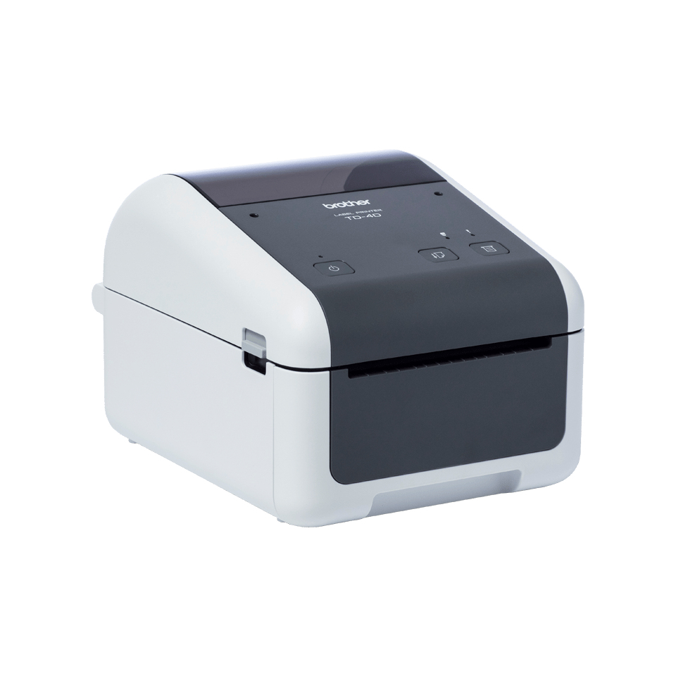 Impresora de etiquetas Brother TD4410D, térmica directa, USB, Serial RS232C, imprime etiquetas de hasta 4.3 pulgadas de ancho