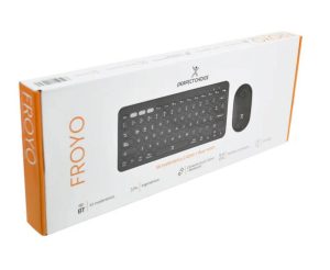 Kit de Teclado y Mouse Inalámbrico Bluetooth Dual 2.4GHz Froyo Color Negro| PERFECT CHOICE