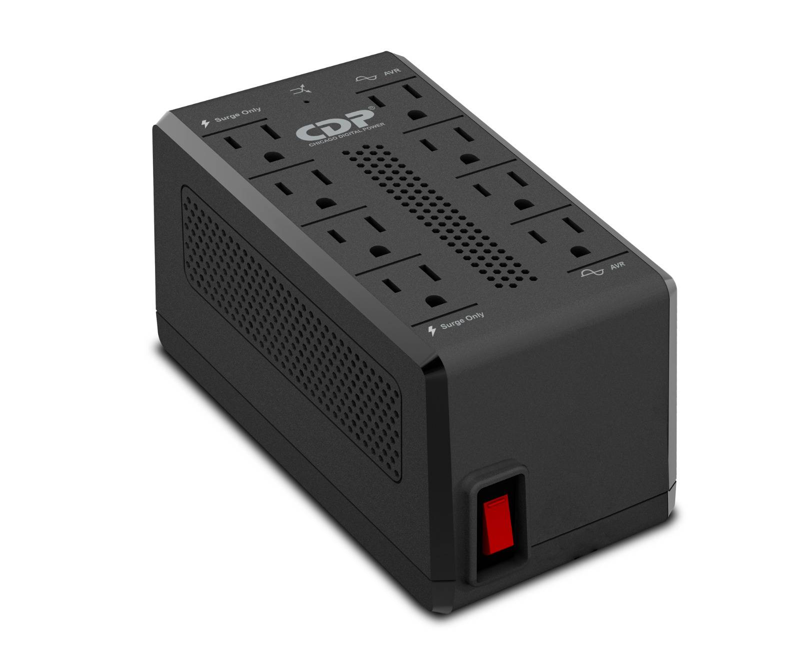 REGULADOR DE VOLTAJE CDP RAVR1408 1410VA/700W AVR, 8 Salidas, 175 Julios, 120 Vac