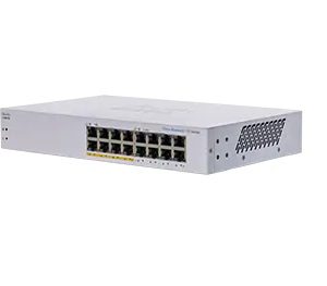 Switch CBS110-16PP-NA Cisco, No Administrable 16 puertos 10/100/1000 (de los cuales 8 soportan PoE con 64W)