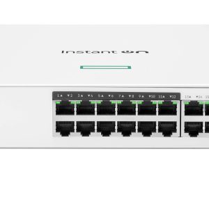 Switch HPE Instant On 1830 Gigabit Ethernet, 24 puertos RJ-45, 12p Clase 4 PoE 195 W, 2SFP 1GbE (JL813A)