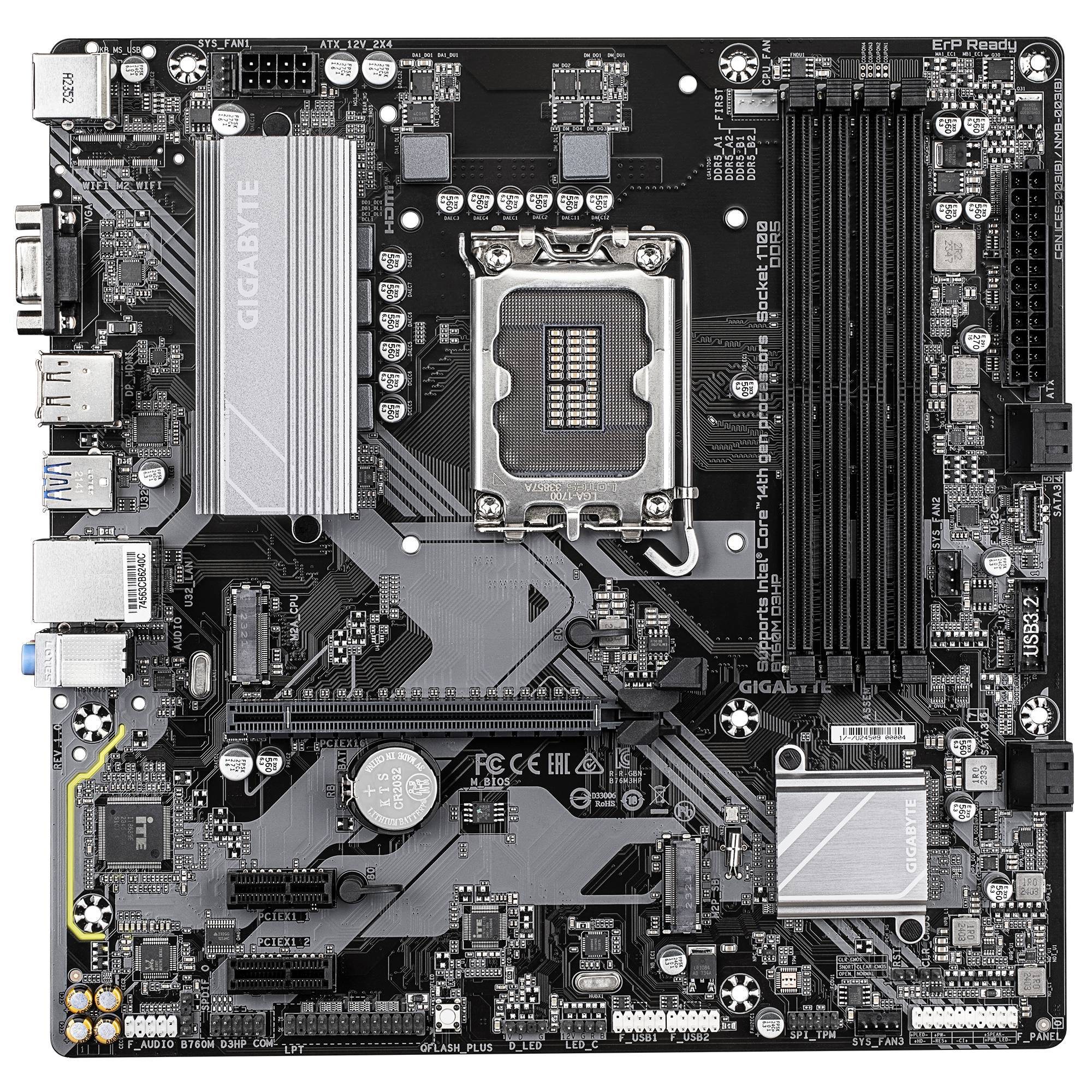 Tarjeta Madre Gigabyte B760M D3HP, Micro-ATX, LGA 1700, Intel B760, DDR5, HDMI/DP para Intel