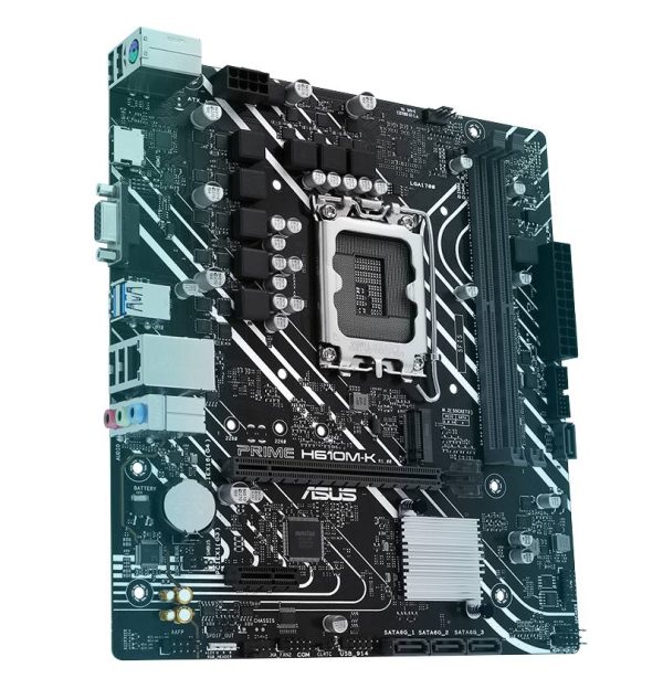 Tarjeta madre ASUS PRIME H610M-K, DDR5, 96 GB, Intel Socket LGA1700, Micro-ATX, D-Sub y HDMI