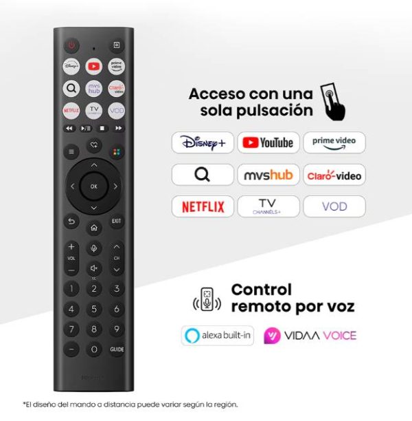Televisor Hisense 55QD6QV, 55 pulgadas, QLED, QUANTUM DOT, 4K UHD, 3840 x 2160 Pixeles, VIDAA SMART TV