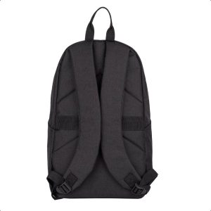Backpack Basic Black TechZone TZLBP15 15.6 pulgadas, color negro, 2 bolsos laterales y 1 frontal, tirante acojinado. GARANTIA LIMITADA DE POR VIDA