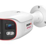 Cámara Bala panorámica IP 8 MP, Lente 2.8mm (180°), de dia detecta hasta 20 mts, IR hasta 20 mts,LED híbrido, DDA2, Microfono incorporado, WDR,IP67