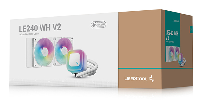 Enfriamiento Liquido Gaming DEEPCOOL LE240 WH V2 (R-LD360-WHDMMN-G-1), ARGB, Blanco, 360mm, 2100RPM, Socket LGA 1851,1700,1200/AM4, AM5