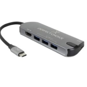 HUB 5 EN 1 USB-C PERFECT CHOICE PC-101246, USB, 5 puertos