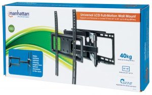 Soporte Universal de Pared para TV MANHATTAN con Movimiento Completo, 40 kg, Acero, 32 pulgadas, 55 pulgadas, TV