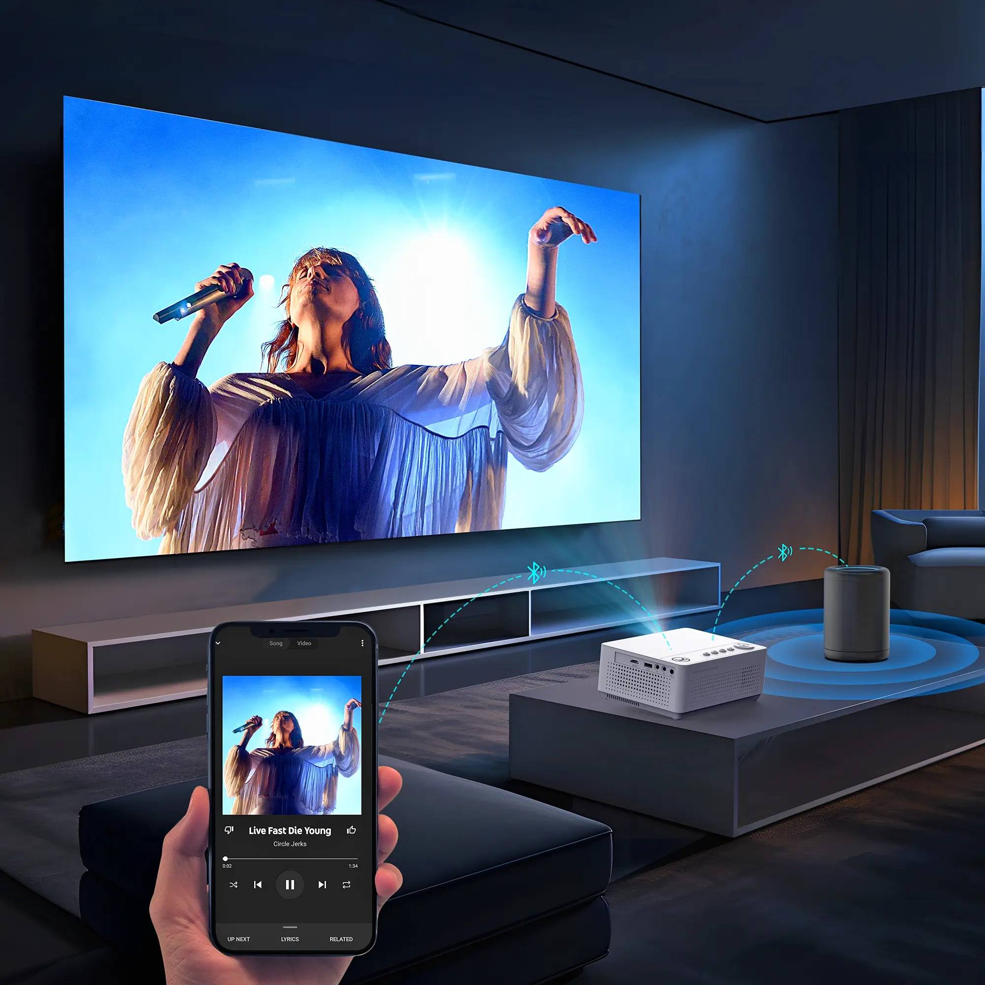 VANKYO Proyector 470 NEO proyección hasta 250 Pulgadas,140 lúmenes, tecnología LED y WIFI