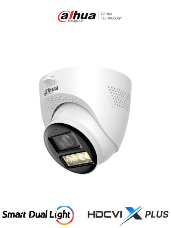 Cámara DAHUA HAC-HDW1200TQ-IL-T, cámara domo de 2 megapíxeles, HDCVI Xplus, iluminador dual inteligente, audio bidireccional, apertura de 111°, iluminació