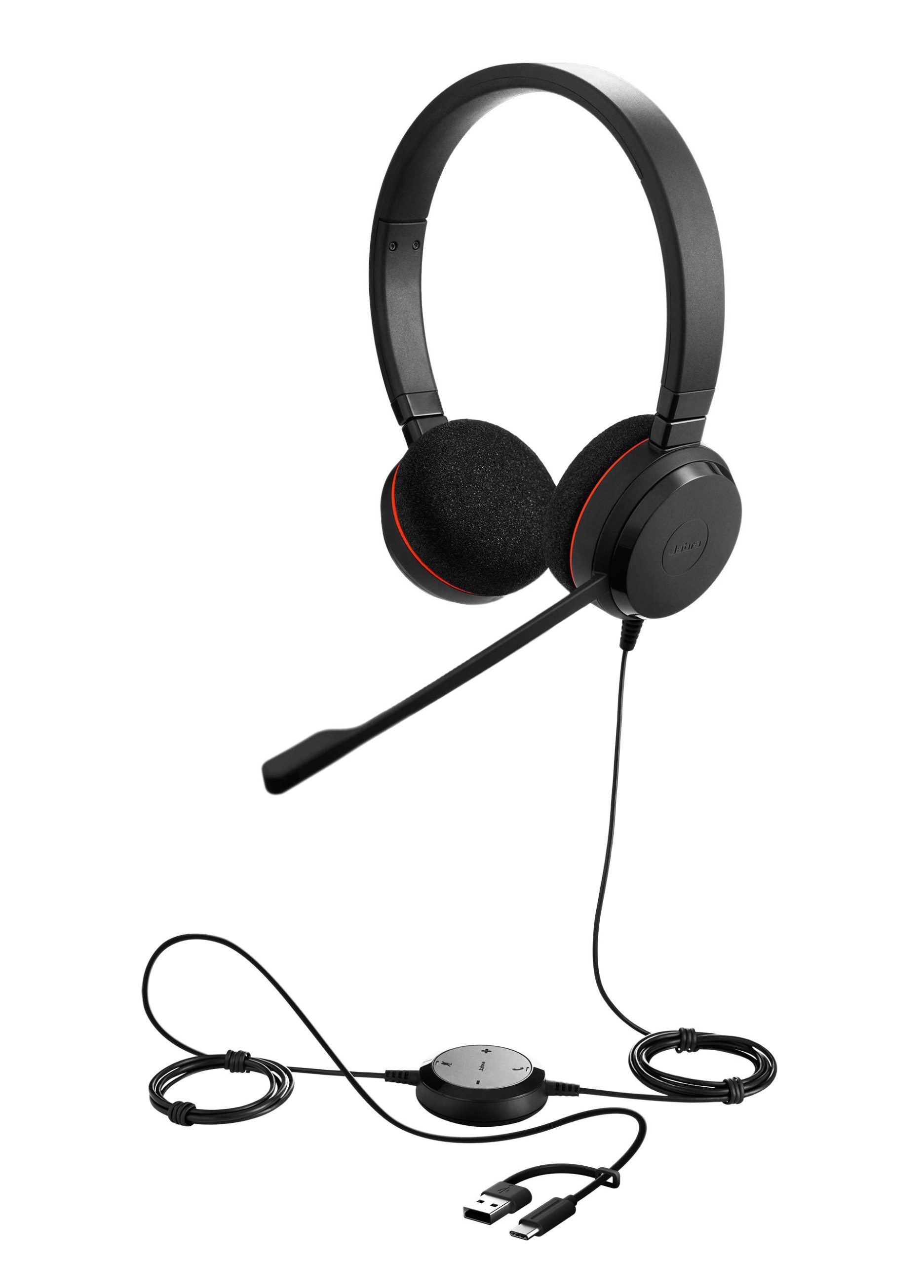 Jabra Evolve 20 Stereo UC, USB C/A Adapter SKU: 4999-829-269
