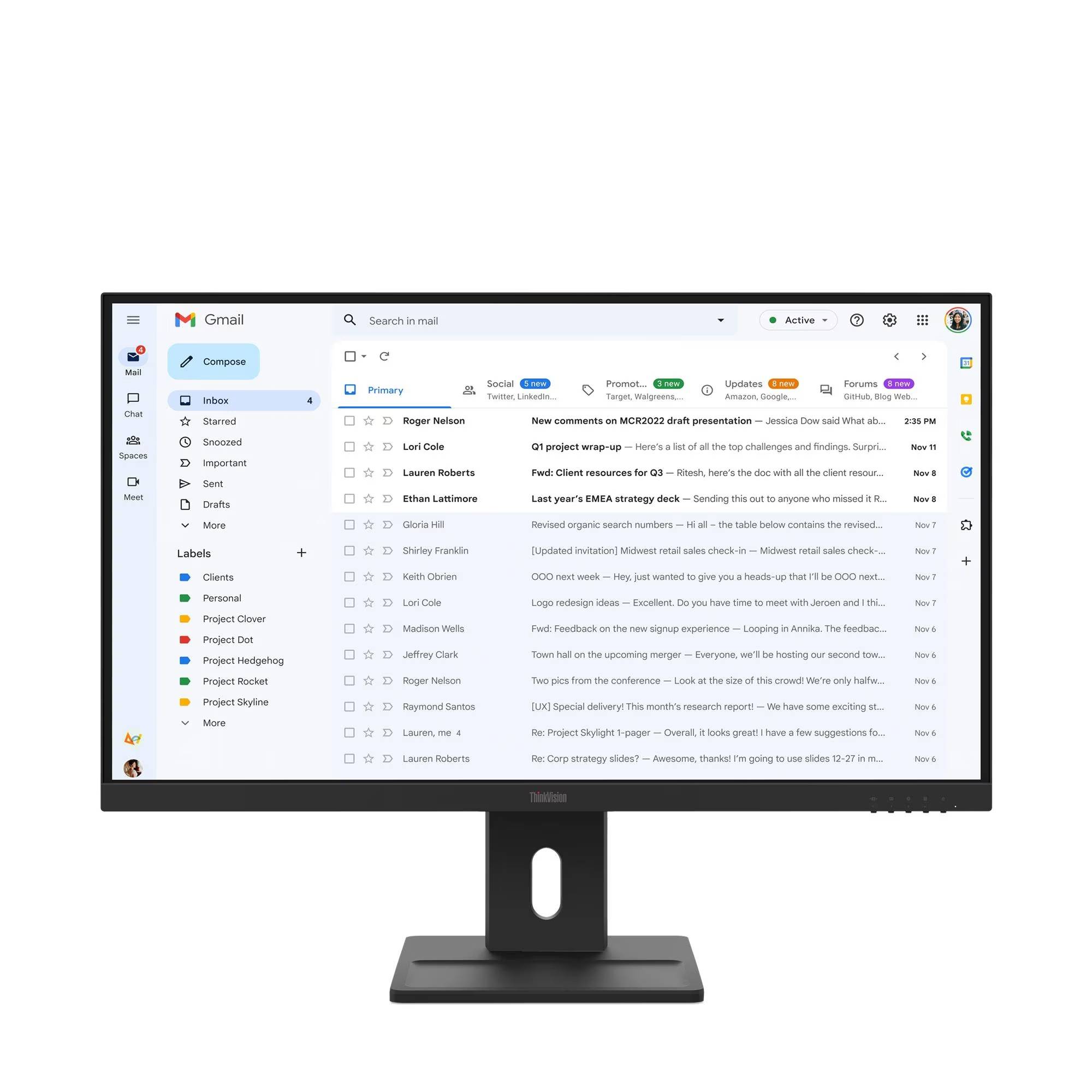 MONITOR LENOVO ThinkVision E27-40, 1920x1080 ,27pulgadas, HDMI-DP-VGA