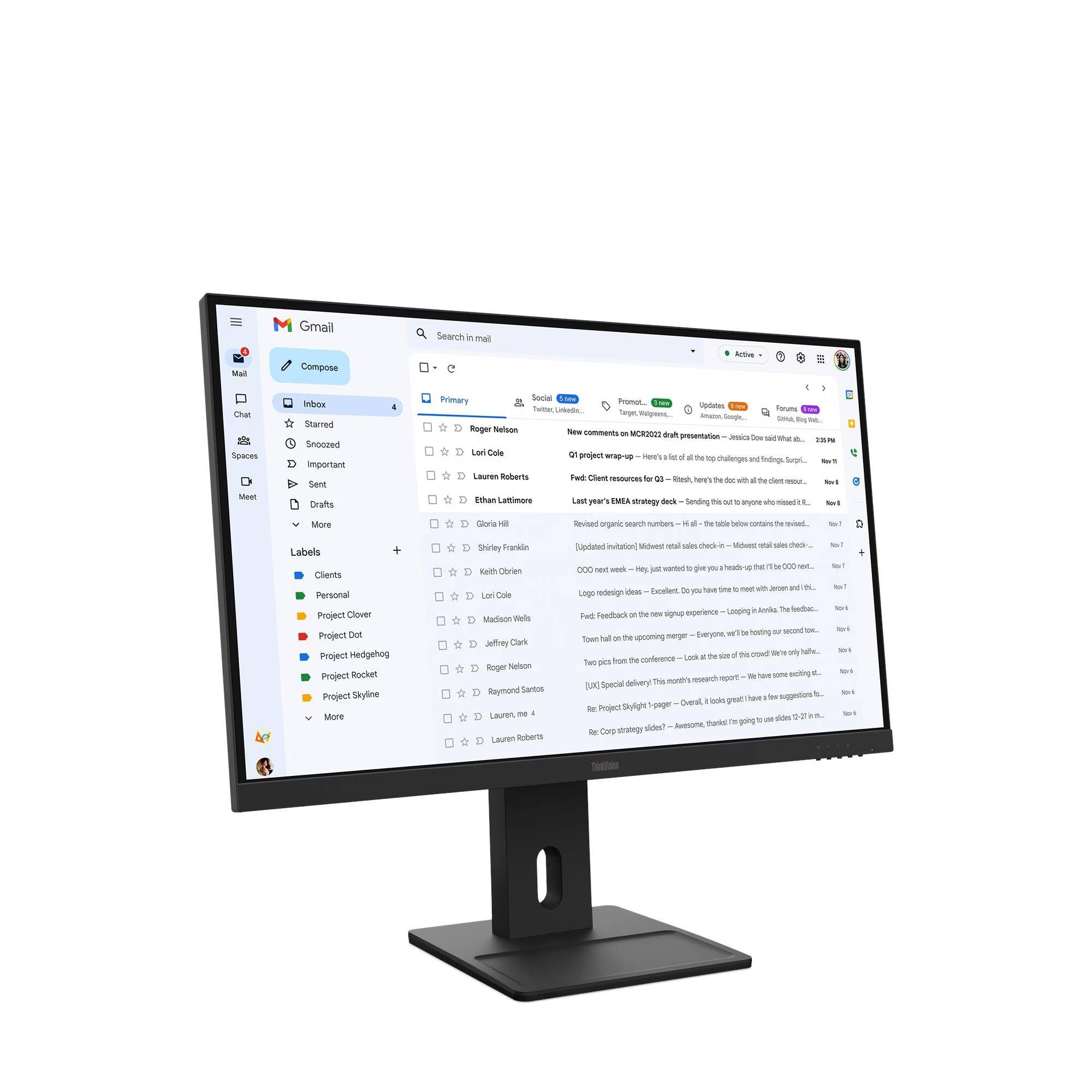 MONITOR LENOVO ThinkVision E27-40, 1920x1080 ,27pulgadas, HDMI-DP-VGA