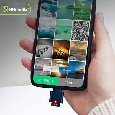LECTOR USB V2.0 MICRO SD, USB TIPO C, 406382, BROBOTIX