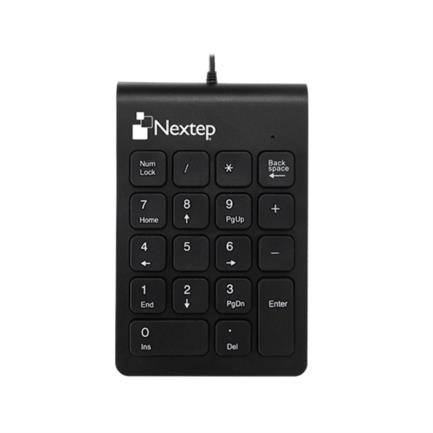 Teclado Numérico Nextep NE-417 Alámbrico USB 18 teclas Cable de 80 cm de Longitud