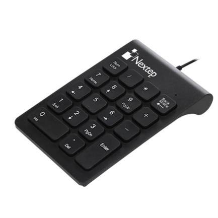 Teclado Numérico Nextep NE-417 Alámbrico USB 18 teclas Cable de 80 cm de Longitud