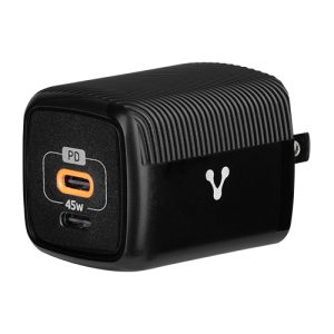 Cargador carga rapida Vorago de pared AU-402-BK NEGRO 45W
