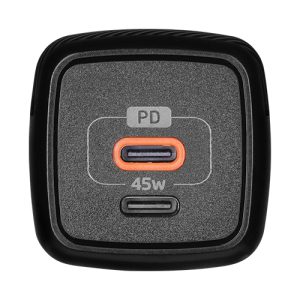 Cargador carga rapida Vorago de pared AU-402-BK NEGRO 45W