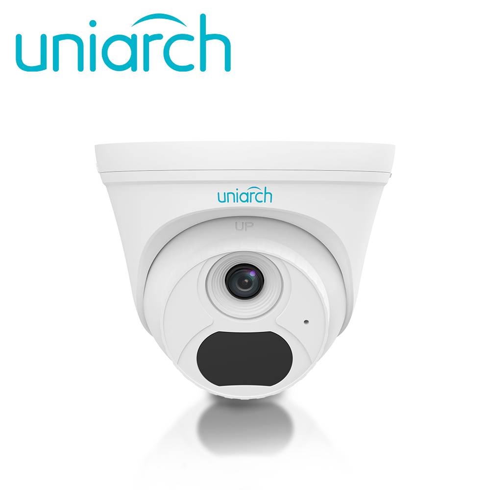 Cámara IP Turret Uniarch (IPC-T134-AF28-ECO) 4MP / Lente Fijo 2.8 mm / Micrófono Integrado / IR 30M / ONVIF / Ultra265 / PoE