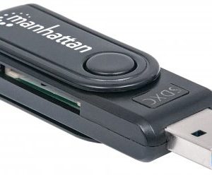 Lector de Tarjetas MANHATTAN 101981, 5000 Mbit/s, Negro, USB 3.0