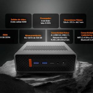 Mini PC QIAN Atlas 3 Intel Jasper N5105 8GB RAM 128 GB