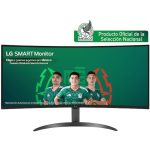Monitor marca LG 34 modelo, 34SR60QC-B , Monitor LG Smart 34” 21:9 Curvo WQHD (3440x1440) con webOS