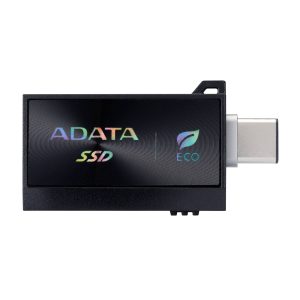 SSD Externo ADATA SC730 1TB. conectores dobles USB-C y USB-A integrados (USB 3.2 Gen2). 600 MB/s de lectura/escritura. Color NEGRO. SC730-1T-CACTI