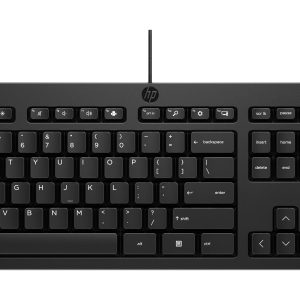 Teclado HP 125 (AY2Y7AA#ABM). Conectividad Plug and Play, Color Negro.