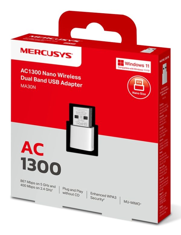 ADAPTADOR AC1300 MERCUSYS MA30N