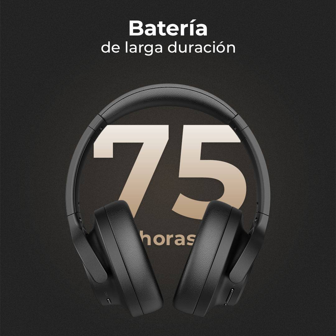 Audífonos Inalámbricos Bluetooth Hype Epic HP750 Acteck Elite Series Cancelación de ruido activo hibrido, Duración de batería hasta 75h