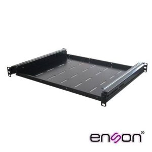 CHAROLA CORREDIZA ENSON ENS-RTM1 FIJACIÓN A CUATRO PUNTOS VENTILADA IDEAL PARA TECLADOS EN SITE DE 1 UNIDAD DE RACK, COMPATIBLE CON GABINETES ENSON