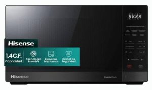 Horno de Microondas Hisense HMMS3411DSV, 1.4 pies, Negro Inox.