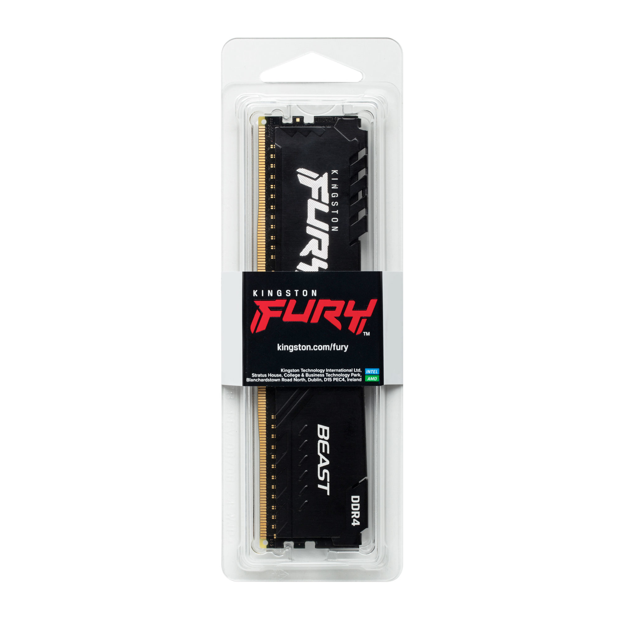 Memoria Kingston Technology FURY Beast, 16 GB, DDR4, 3200 MHz, DIMM