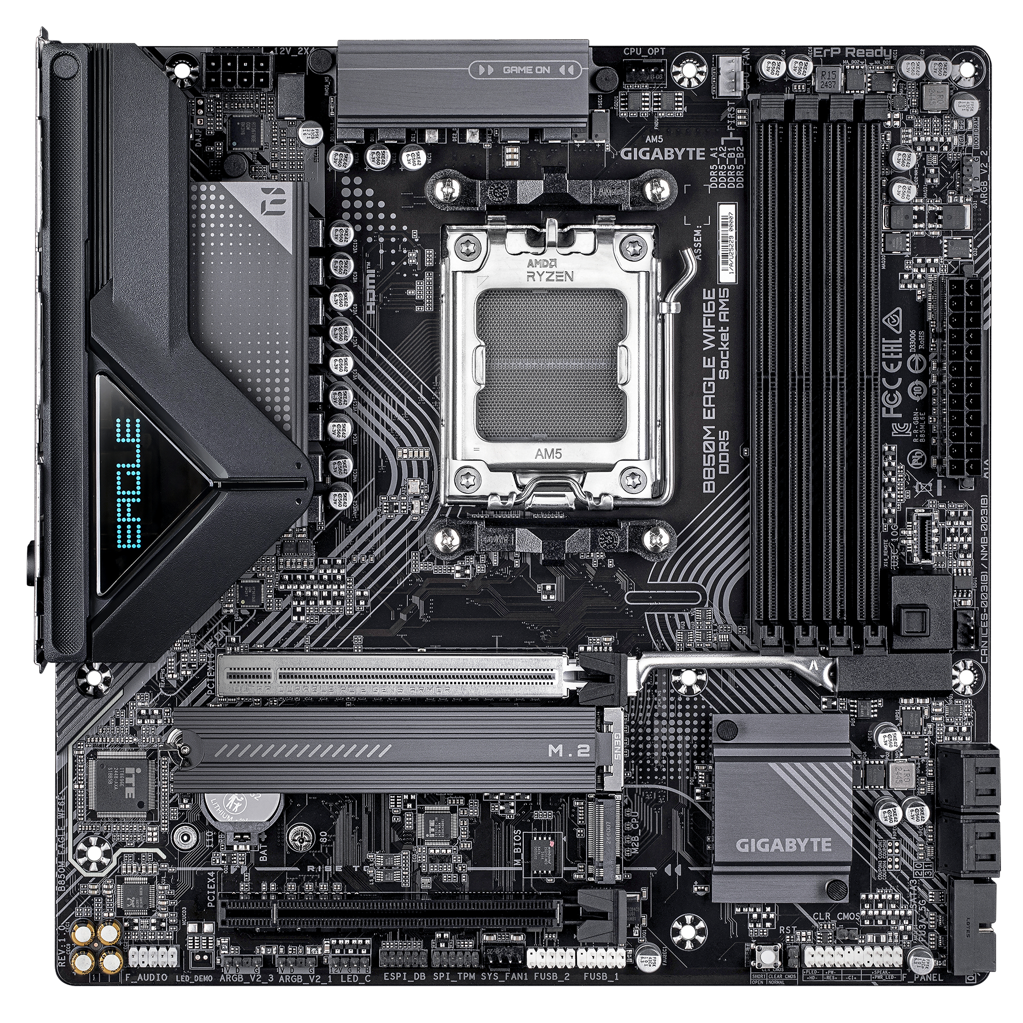 TARJETA MADRE GIGABYTE ATX B850M EAGLE WF6E, DDR5, AM5, 256GB, PARA AMD