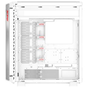 Gabinete GAMER XPG BATTLECRUISER II. Media torre. Vidrio templado de 4 mm. Cuatro ventiladores incluidos. Color BLANCO. BATTLECRUISERIIST-WHCWW