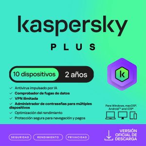Kaspersky Plus 10 Dispositivos 2 Años (Internet Security)