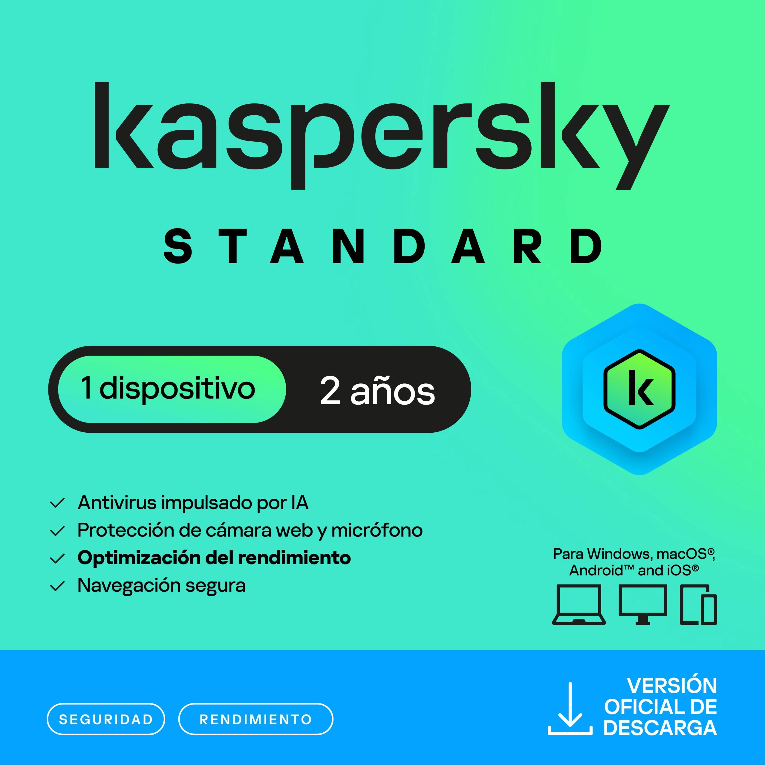 Kaspersky Standard 1 Dispositivo 2 Años (Anti-virus)