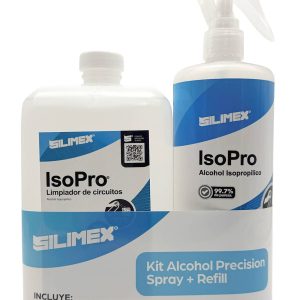 Kit Silimex Alcohol Isopropilico Refil 1 Lt + Alcohol iso Mini-Trigger precision spray 500 ml (CY-P)