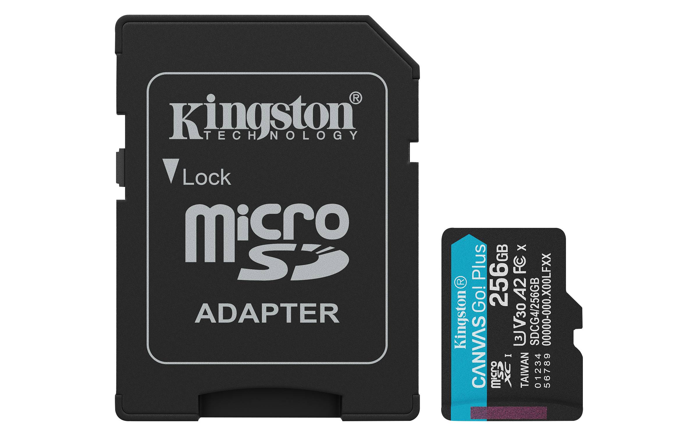 MEMORIA MICROSD KINGSTON CANVAS GO! PLUS GEN4 256GB R.200MB/S W.160MB/S CL10 UHS-I U3 V30 A2