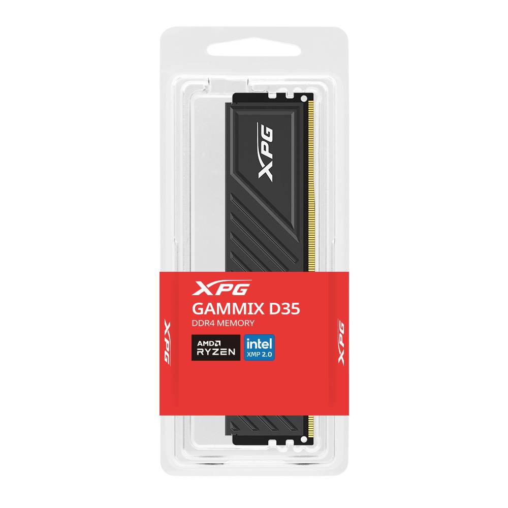 Memoria RAM ADATA XPG GAMMIX D35, DDR4 16GB UDIMM 3200MHz. Disipador NEGRO. AX4U320016G16A-SBKD35