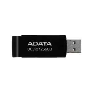 Memoria USB de 256GB UR310 3.2 Gen 1 (retro compatible 3.0 y 2.0), diseño material reciclado sin tapa. NEGRO. UC310-256G-RBK
