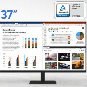 Monitor Samsung ViewFinity S7, 37 pulgadas, Resolución: 4K (3,840 x 2,160) -UHD, Panel VA, Plano, 60Hz, 5ms, LS37D700EALXZX