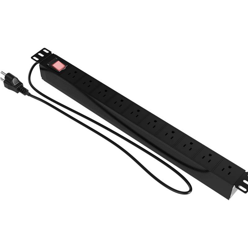 Regleta NEXXT modelo AW222NXT81 horizontal rackeable 9 tomacorrientes 125VCA 15A supresor sobretensión NPD-11U9N15A