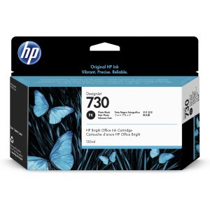 Tinta HP 730, P2V67A, Negro Fotográfico 130ml