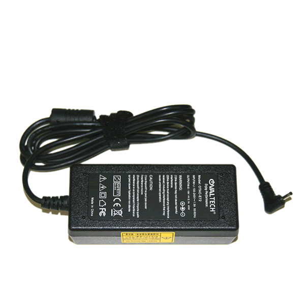 Cargador / Adaptador para Laptop OTAC-E72 OVALTECH de 40W 19V-2.1A (2.5*0.7)