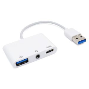 Convertidor USB V3.0 a USB Tipo A BROBOTIX 6000335, Blanco