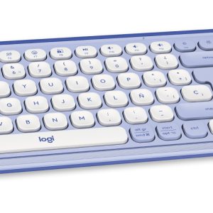 Kit Logitech POP 920-013054 Teclado y mouse Bluetooth. Color lila y blanco.