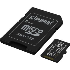MEMORIA MICROSD KINGSTON CANVAS SELECT PLUS GEN3 64GB R.100MB/S CL10 UHS-I U1 V10 A1