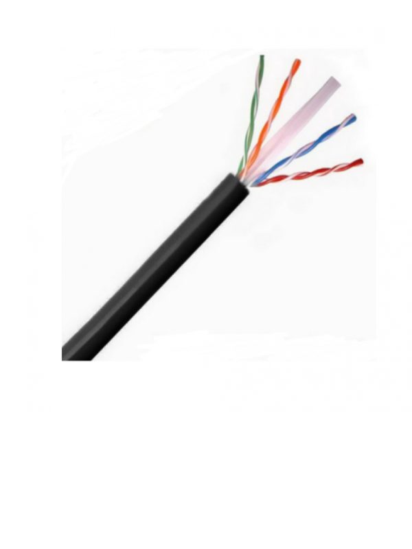 SAXXON OUTP6COP305NE - Bobina de cable UTP Cat6 100% cobre, 305 metros, exterior, con cubierta LDPE, 4 pares, cumple con ISO/IEC 11801 Ed2, EIA/TIA568